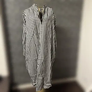 MANON 깅엄 체크 패턴 긴팔 셔츠 여성용