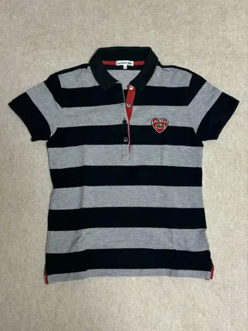 LACOSTE 스트라이프 피케 셔츠 반팔 40