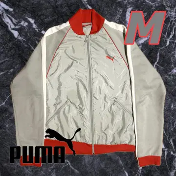 y2k 레어 빈티지 PUMA 푸마 지퍼 자켓 M 그레이 레드
