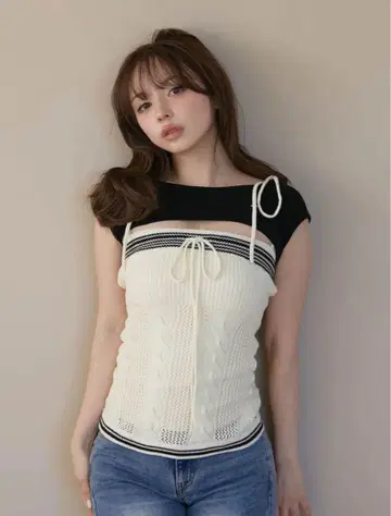 ANDMARY Kitty cable knit tops