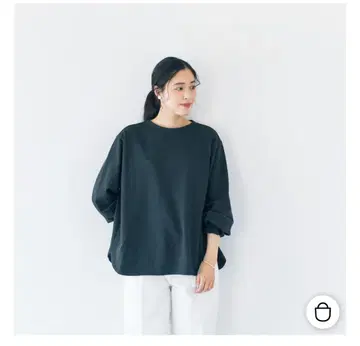 북유럽 생활 잡화점 소매 턱 풀오버 네이비