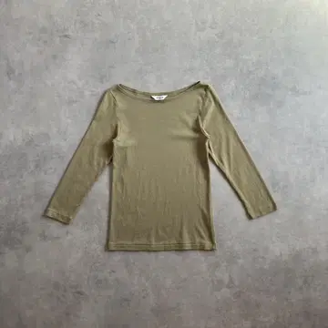 AURALEE FOR IENA 별주 보트넥 티셔츠 카키 7부