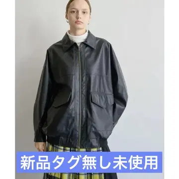 페이크 레더 자켓