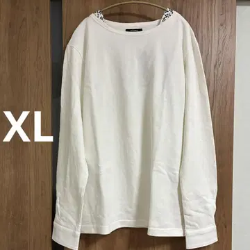 BEAMS 여성용 티셔츠 화이트 XL 택 포함 새상품 화이트 상의