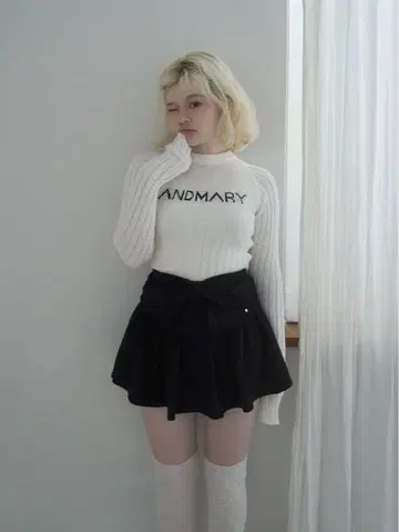 andmary Liz 리본 미니 스커트