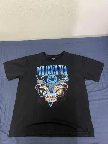 NIRVANA 그래픽 T셔츠 XL 블랙
