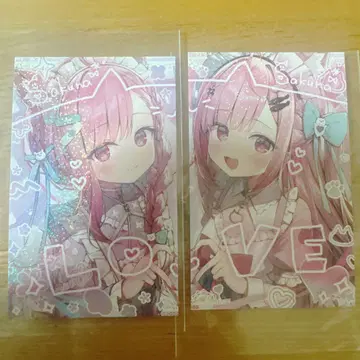 vtuber 유키 사쿠나 W 사쿠나 투샷 카드 일본풍 메이드 보통 의상