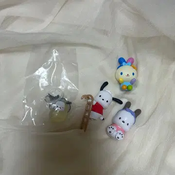산리오 캐릭터 캡슐 토이 우사하나 & 포차코 4개 세트