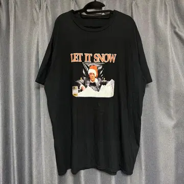 빈티지 프린트 티셔츠 'Let it snow' 플랜트 T셔츠