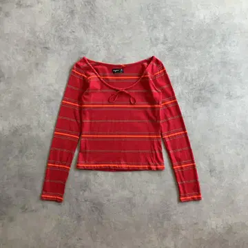 90s agnes b. 에네스베 멀티 보더 티셔츠 롱 T