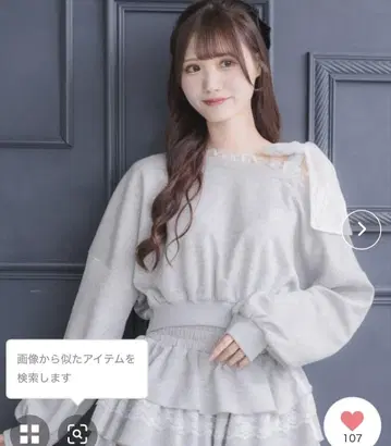 couture BY ROJITA 원숄 리본 맨투맨 상의