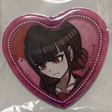 단간론파 10주년 난자타운 테레가오 하트 캔뱃지 하루카와 마키