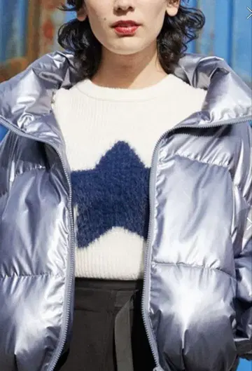 jouetie 아우터 메탈릭 다운라이크 자켓