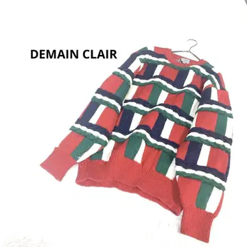 DEMAIN CLAIR [ L ] 상의 니트 리브 편 3D 니트 울
