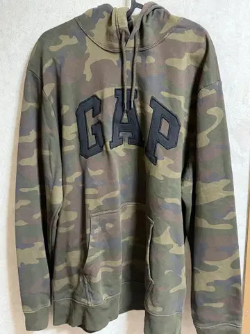 GAP 카모 패턴 후드 부착 속기모 후드티