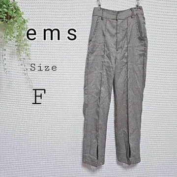 ems 체크 무늬 캐주얼 팬츠 F 사이즈