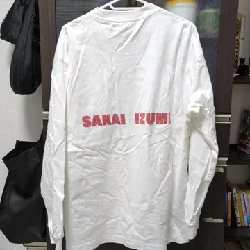 SAKAI IZUMI 롱 슬리브 T셔츠 화이트 L 사이즈