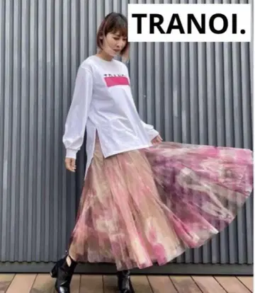 TRANOI . 트라노이 타이다이 튤 롱 스커트