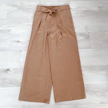 아베베 팬츠 가우초 리본 테라코타 XL 폴리에스테르 무지