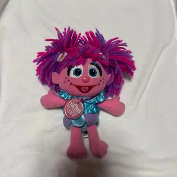 유니버셜 usj 애비 세서미 스트릿 핑크 스트랩 봉제 인형