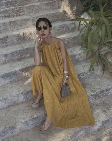 [ Ameri ] MEDI LAMP HALTER NECK DRESS