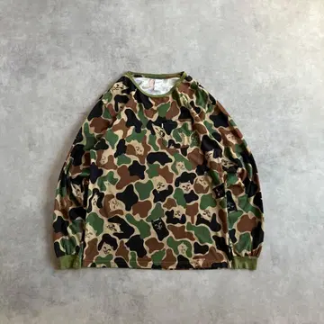 RIPNDIP 우드랜드 카모플라주 카모플라쥬 롱 티셔츠 L 구제 의류