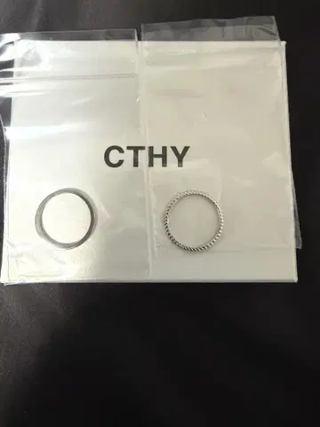 CTHY 플랫 반지 트위스트 반지 15호 실버