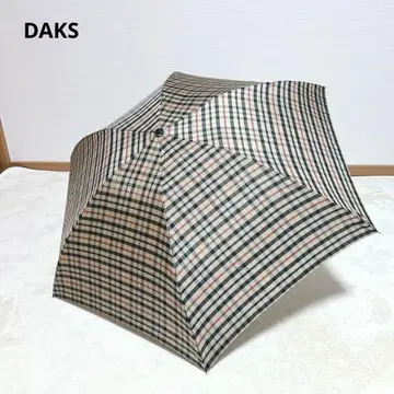 새상품 닥스 DAKS 체크 무늬 접이식 우산 브라운 남녀 공용
