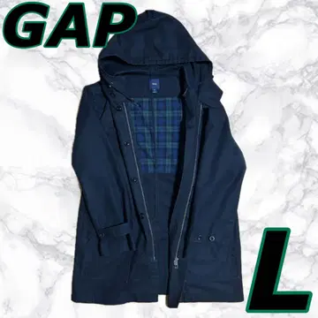 GAP 갭 후드 부착 마운틴 후드티 롱 자켓 L 블랙
