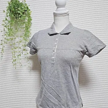 POU DOU DOU (M) 반팔 피케 셔츠 그레이
