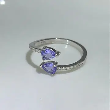 탄자나이트 고품질 s925 반지 프리 사이즈