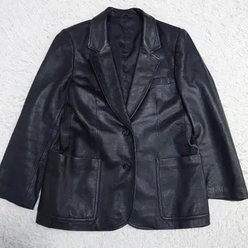 주비앙 가죽 테일러드 자켓 천연 가죽 양가죽 램 가죽 블랙