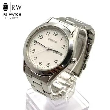 7-3966 SEIKO 7N43-9080 쿼츠 손목시계 실버