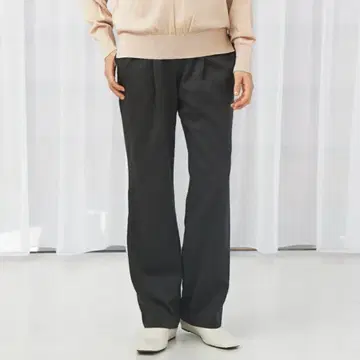 qualite 새틴 이지 스트레이트 팬츠