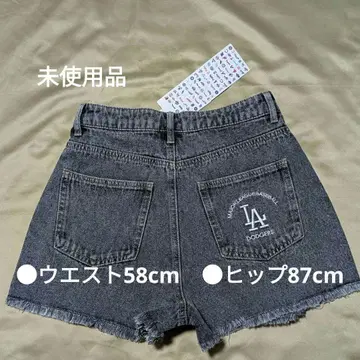 [ 미사용품 허리 58 힙 87 ] 다저스 오타니 쇼헤이 데님 숏팬츠