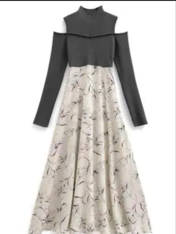 GRL 니트 도킹 숄더 컷 원피스[ru1137]