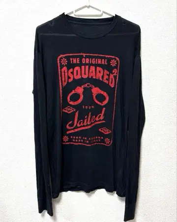 DSQUARED2 블랙 롱 슬리브 T셔츠