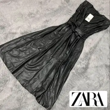 새상품 ZARA 인조 가죽 원피스 블랙 XS 사이즈