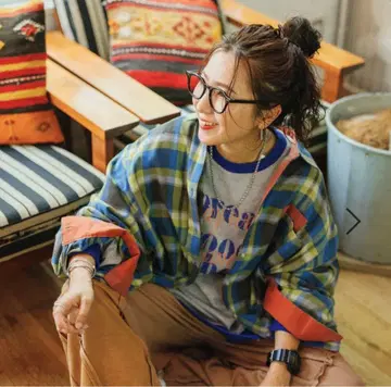 니코앤드 [be with M] 미사요 컬러풀 체크 셔츠