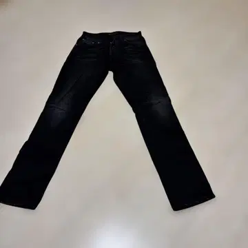 누디진 블랙 데미지 스트레이트 레그 데님 W31-L32