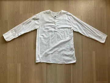 캐리코 CALICO 카디 코튼 화이트 긴팔 블라우스 셔츠 내추럴
