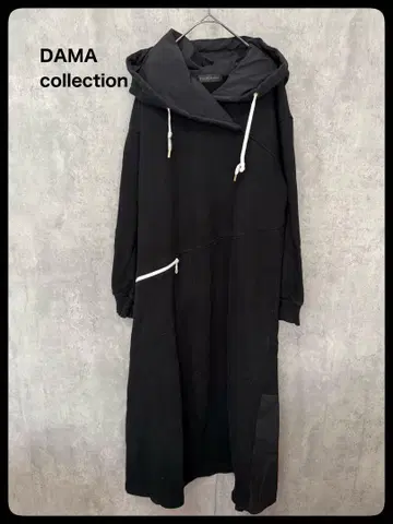 # DAMA collection 후드 부착 롱 원피스 블랙