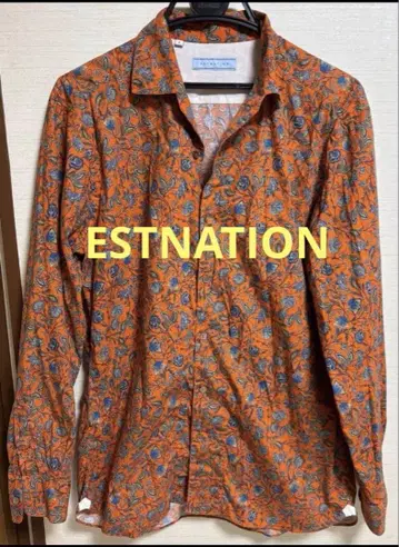 에스트네이션 보타니컬 원피스 칼라 셔츠 올 패턴 꽃무늬