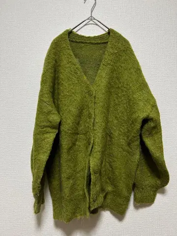모헤어라이크 V넥 가디건