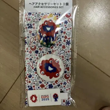 오사카 간사이 박람회 먀쿠먀쿠 헤어 액세서리 3개 세트