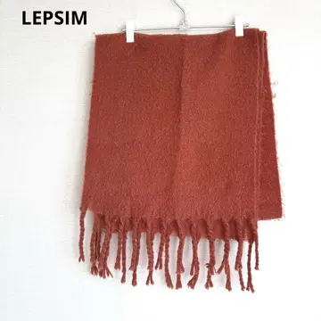 LEPSIM 렙심 프린지 모찌모찌 스톨 머플러 오렌지