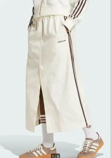 아디다스 스커트 코튼 트윌 미디 스커트 아디다스 오리지널