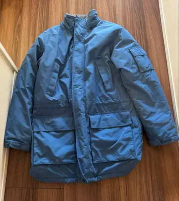 LANDS'END 나일론 자켓 안감 플리스 M 파랑 90's