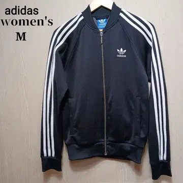 아디다스 오리지널 여성용 트랙 자켓 M 블랙 자수 로고