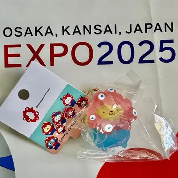 EXPO2025 산리오 미야쿠미야쿠 키링 폼폼푸딩 클리어 컬러